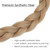 Hairro Braided Hairband Plaited Headband with Synthetic Hair - Elastic Stretch 3 Strands For Women Girls 27g #26/613 Blonde