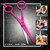 Professional Hairdresser Scissors 6.5" Inch Pink Hair Cutting Shears Japanese Stainless Steel Salon Barber Scissor (Barber Scissors, Japanese, B-4)
