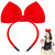 Bnikion Red Bow Headband Red Bowknot Headband for Women Christmas Halloween Cosplay Headwear