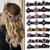 Sparkling Crystal Stone Braided Hair Clover Clips for Thick Thin Hair, Girls/Women Hair Accessories for Styling Sectioning, Large, 8 Pcs
