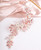 Xerling Vintage Wedding Flower and Leaf Hair Comb for Brides - Rhinestone, Pearl Hair Piece in Rose Gold