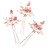 Missgrace Rose Gold Hair Pins (3 Packs), Crystal Leaf Wedding Hair Accessories for Women