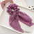 Elegant Scrunchies and Hair Ribbons for Women & Girls: 8 Pcs Double Layer Hair Bows with Cute Bunny Ears (6 Colors)