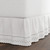 Fresh Ideas Eyelet Bed Skirt, Ruffled Design, 14 Inch Drop, Embroidered Scalloped Edge, Queen, White