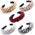 VELSCRUN 5 Pcs Knotted Vintage Women's Wide Buffalo Plaid Hair Knot Headbands in 5 Colors