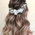 Pearl Bridal Hair Vine with Flowers - Wedding Hair Accessories for Brides, Hair Clips and Vines for Women