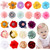Cinaci 24 Pack Colorful Chiffon Rose Daisy Flower Hair Bows Fully Lined Alligator Hair Clips Handmade Soft Floral Small Hair Barrette Hair Pin Access