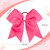 CN 1PCS Large Cheer bow 8" Girls Ponytail Holders Jumbo Teams Cheerleaders Hair Bows Competition Sports Elastic Hair Ties Accessories (Hot pink)