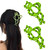 2 Pack Large Metal Hair Clips for Thick/Thin Hair - Strong Hold Nonslip Barrettes, Cute Green Frog Design for Women & Girls, Fashion Hair Accessories