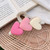 Valentine Heart Hair Styling Accessories: Large Matte Pink Hair Claw Clips, French Barrette for Women and Girls, Non-Slip Hairpins for Thick Hair (1p