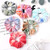 Premium Velvet Macaron Theme Hair Scrunchies Tie Bobbles Rainbow Hair Bands Scrunchy Hair Tie Ropes Lce Cream Color for Women Hair Elastic Bandss (6