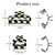 Large Hair Clips for Women's Thick and Thin Hair, Vintage Black/White Checkered Cellulose Acetate Banana Clamps for Long Curly Hair