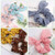 AOPRIE Chiffon Hair Bunny Ear Scrunchies with Bow - 20Pcs Elegant Hair Elastics, Ponytail Holders & Soft Hair Bands