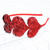 Valentines Heart Headband Three Heart Sequin Heart Headband Love Hair Band Hoop Glitter Heart Shaped for Christmas Party Valentine Hair Access (Red)