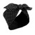 Hicarer Halloween Black Polka Dot Bow Headband Cute Bandana Retro Headband 50s Outfit Hair Headwrap with Wire Vintage Hair Accessories Cosplay Costum