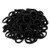 100 Pack Seamless Cotton Hair Ties, High Stretch Ponytail Holders and Headbands, No Crease Scrunchies for Thick Hair (Black)