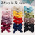 Yxiang 24PCS Velvet Hair Clips and Barrettes for Baby Girls, 4 inches Hair Bows Fully Lined Non Slip Barrettes Christmas Hair Accessories for Toddler