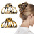 Shinowa Hair Clips, 2-Pack Bohemian Tortoise Shell Hair Claw Clips Strong Hold Big Hair Jaw Clips for Thick Hair, Hair Accessories for Women Girls, L