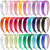 SIQUK 30 Pieces Satin Headbands 1 Inch Hard Headband Non-slip Colorful Headband DIY Hair Headbands for Women