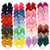 jollybows 40pcs Baby Girls Hair Bows Headband Nylon Hair Band Elastic Hair Accessories for Kids Infants Toddlers