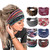 Bohend Wide Boho Headbands Women 8 PCS Stretchy Cotton Hairbands No Slip Bandeau Head Wrap (Boho, Uniform size)