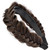 DIGUAN Headband Synthetic Hair Plaited Headband Braid With Teeth Hair Band Accessories for Women Girl Width 1.5 Inch (W-Dark Brown)