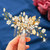 JEAIRTS Crystal Hair Comb Gold Bridal Pearl Headpiece Wedding Hair Accessories for Women