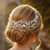 Catery Pearl Bridal Headband Silver Rhinestone Hair Vine Headpiece Wedding Hair Accessories for Brides