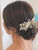 Unsutuo Crystal Bride Wedding Hair Comb Silver Rhinestone Flower Bridal Hair Pieces Pearl Wedding Hair Accessories for Women and Girls (Gold)