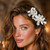 JONKY Rhinestone Hair Clip Silver Flower Barrettes Headpiece Bridal Hair Accessories for Women