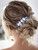 Unicra Butterfly Bride Wedding Hair Vine Blue Pearl Bridal Hair Piece Silver Rhinestone Headband for Women and Girls