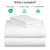 LuxClub 4 PC King Size Sheet Set Bed Sheets Deep Pockets 18" Wrinkle Free Cooling Bed Sheets Machine Washable Hotel Bedding Silky Soft - White King