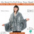Premium Double Layer Poncho Blanket -No Sleeves Easy On Easy Off- Drape and Go- Top Christmas Gifts for Grandma, Gift for Mom and Elderly Women (Silv
