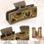 Yussti Western Leather Hair Claw Clips Sunflower Floral Square Claw Clips for Hairstyling Southwest Cow Print Cowhide Hair Accessories Large Aestheti