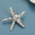 Zeshimb Boho Pearl Crystal Hair Clip Barrette Vintage Star Pearl Hair Pin Rhinestone Hair Barrette Clip Silver Crystal Fishstar Alligator Hair Clips