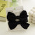 Guqqeuc Hair Bow Clips, 2pcs Black Satin Hair Accessories for Girls