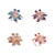 Ruihfas 4Pcs Fashion Crystal Leaf Style Mini Bangs Clips Small Rhinestone Hair Claws Hairpins for Women Girls 1.10×0.59 inch