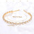 Ammei Headpiece Bridal Headpiece Wedding Headband with Crystal and Hair Accessories (Gold, 5.5'')