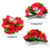 ALIMITOPIA Hawaiian Flower Hair Clip, 8pcs, Medium Size, Fabric Artificial Tropical Flower Hairpin Barrette, Hair Accessories for Luau Beach Party, U