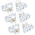 24 Pcs Octopus Mini Jaw Clips 1.2 Inch Small Hair Claw Clips No-slip for Women Girls(Clear)
