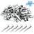 Tenalleys 50 Pcs Metal Duck Bill Hair Clips, Silver Single Prong Hair Clips for Women Styling, Hair Coloring, Bows DIY, Hair Extensions, Salon, 1.77I