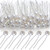 40 Packs Pearl Hair Pins Bridal Wedding White Pearl Hair Accessories Bobby Clips for Brides and Bridesmaids(0.3 Inch)