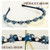 Firuilo Thin Headbands Blue Rhinestones Hair Bands Bling Crystal Beaded Head Bands for Women(Blue)