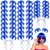 Hoteam 48 Pcs Pom Pom Headband Carnival Party Tinsel Wrapped Ponytail Head Bopper Costume Headwear Hair Accessories Women(Blue)