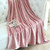 TASTHROW Large Flannel Fleece Throw Blanket, 50×70 Inch - Cozy Lightweight Thick Blanket - All Seasons Suitable for Women, Men and Kids (Pink)