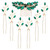 inSowni 7 Pieces Vintage Proms Bridal Wedding Glitter Green Rhinestone Crystal Gold Metal Hair Side Combs Slides U-shaped Hair Pins Accessories for W