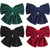 4 Pieces Velvet Bow Hair Clips Big Alligator Hair Barrettes Accessories for Baby Toddlers Girls Women(Red, Green, Black, Navy Blue)