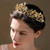 Yean Gold Crown Tiara Fairy Queen Crowns Greek Goddess Headpiece for Women (Gold)