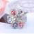 Ruihfas 4Pcs Fantastic Women Girls Crystal Bangs Clips Bridal Wedding Mini Hair Claw Clip Hair Pin 1.18×0.98 inch