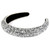 Wecoe Rhinestone Diamond Bling Glitter Sparkle Silver Fashion Headbands for Women and Girls - Thick Padded Hair Accessories Gift